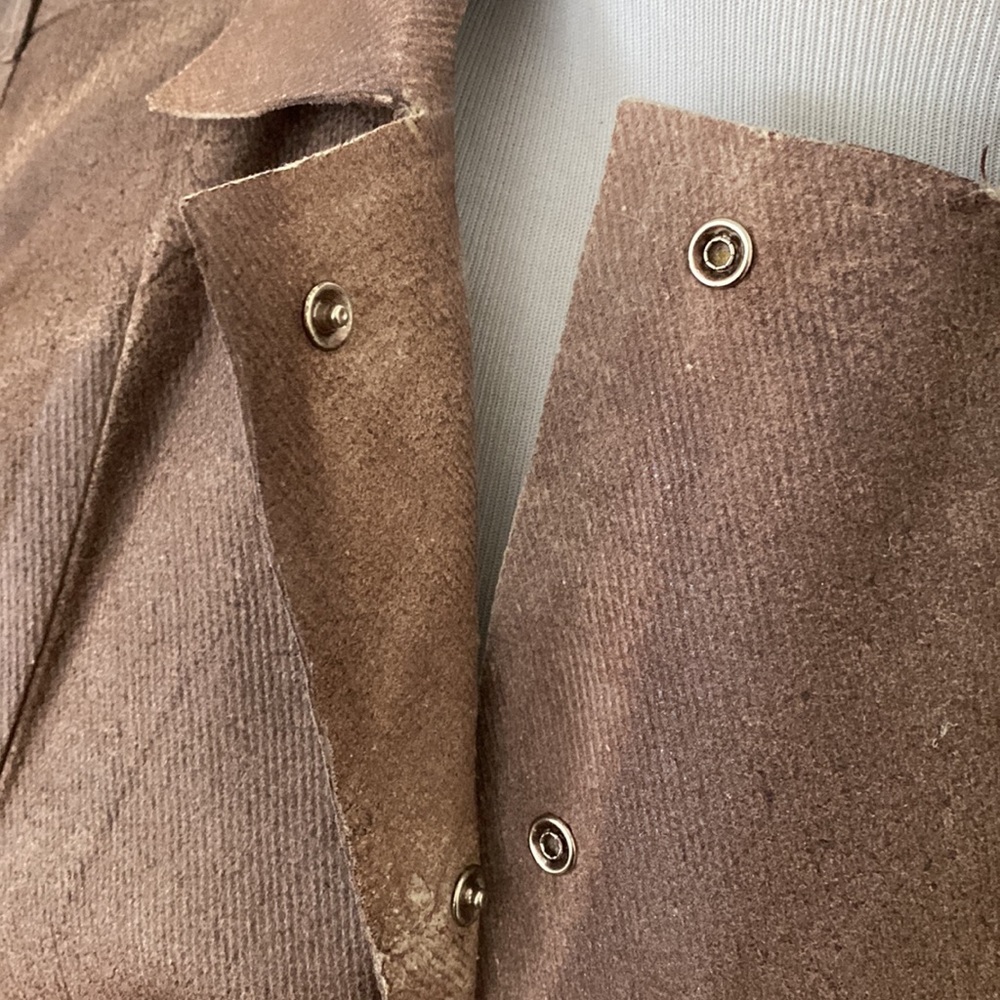Express Painted Canvas Brown Blazer Jacket Size 0 - Picture 6 of 10